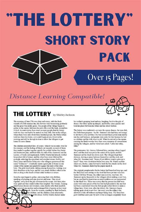 the lottery short story sparknotes